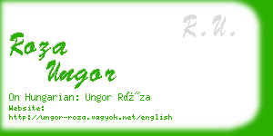 roza ungor business card